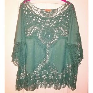 Democracy Crochet Top Blouse L XL